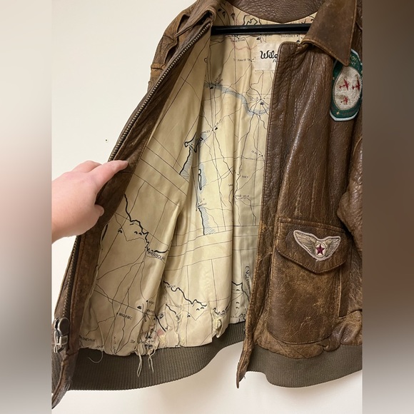 1987 Vintage Wilson’s Leather Bomber Jacket Size Small - Picture 11 of 11